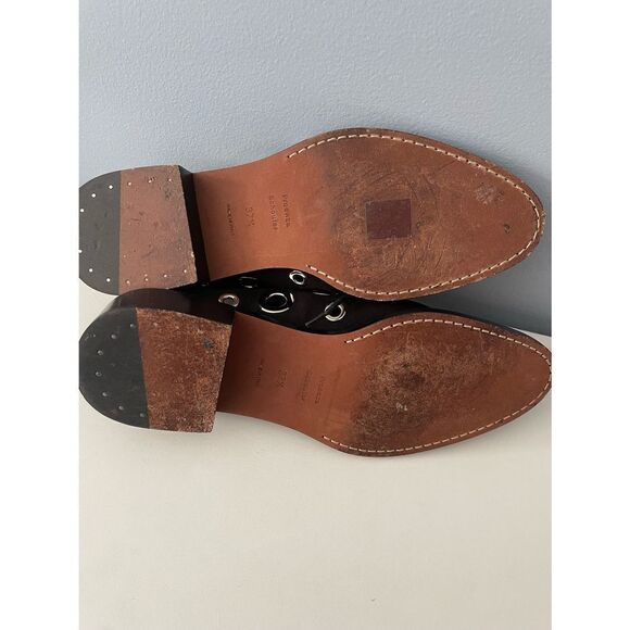 Proenza Schouler Circle Grommet Black Suede shoes 37 1/2 - Picture 5 of 14